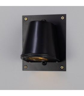 Wade Outdoor Wall Light With Back Plate Matte Black IP54-1