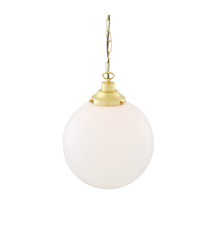Yerevan 30cm Globe Pendant Polished Brass-3