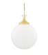 Yerevan 40cm Globe Pendant Satin Brass-1
