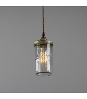 Jam-Jar Pendant Antique Brass-2