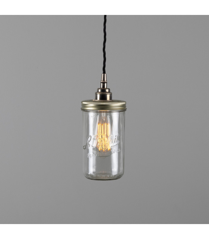 Jam-Jar Pendant Antique Silver-1