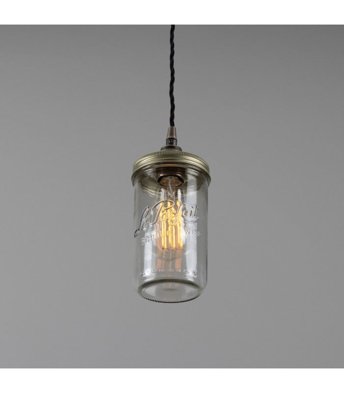 Jam-Jar Pendant Antique Silver-2