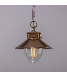 Boyd Dome Pendant Antique Brass-1