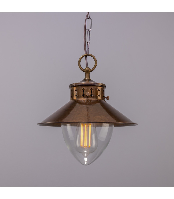 Boyd Dome Pendant Antique Brass-1