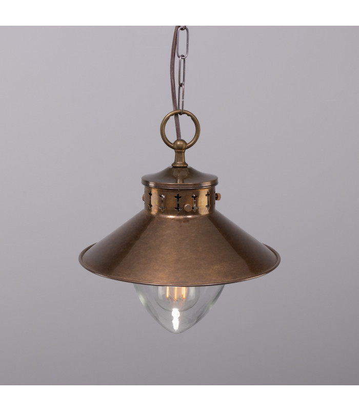 Boyd Dome Pendant Antique Brass-2