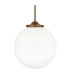 Luanda Globe Bar Pendant Antique Brass