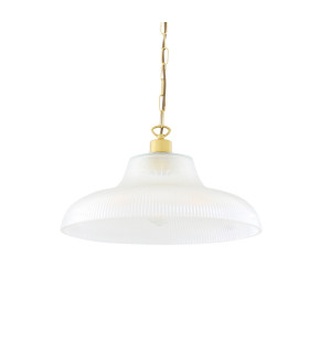 London 40cm Prismatic Railway Dome Pendant Satin Brass-2