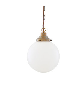 Yerevan 25cm Globe Pendant Antique Brass-1