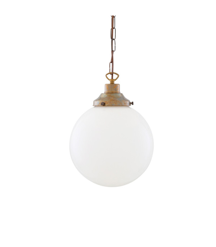 Yerevan 25cm Globe Pendant Antique Brass-1
