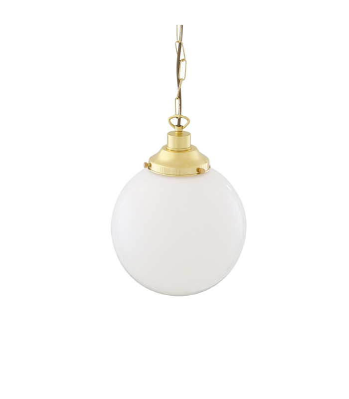 Yerevan 25cm Globe Pendant Polished Brass-3