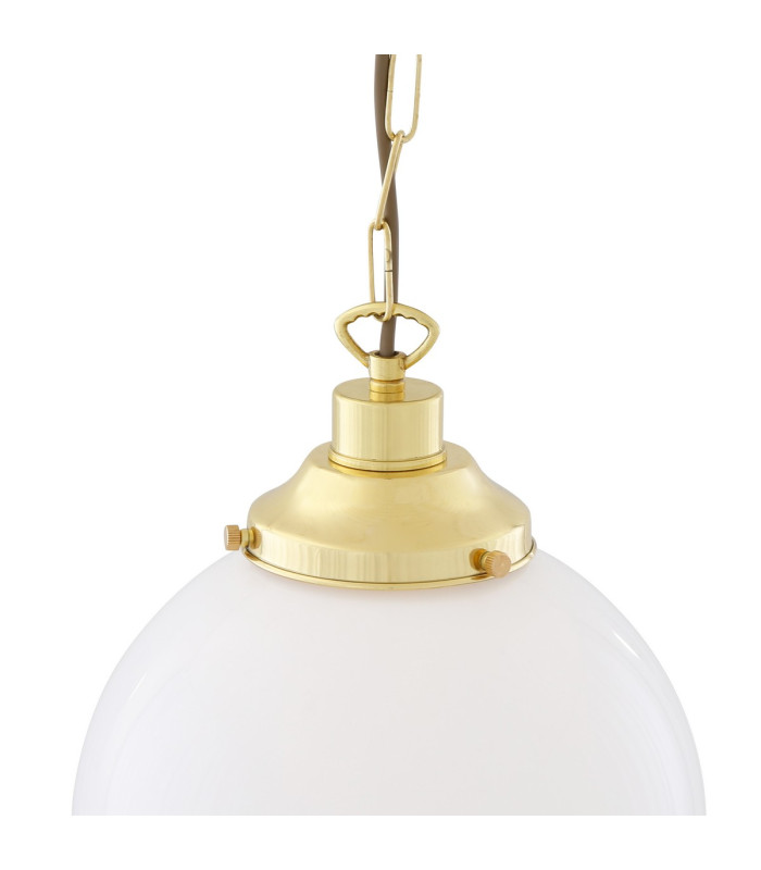Yerevan 25cm Globe Pendant Polished Brass-4