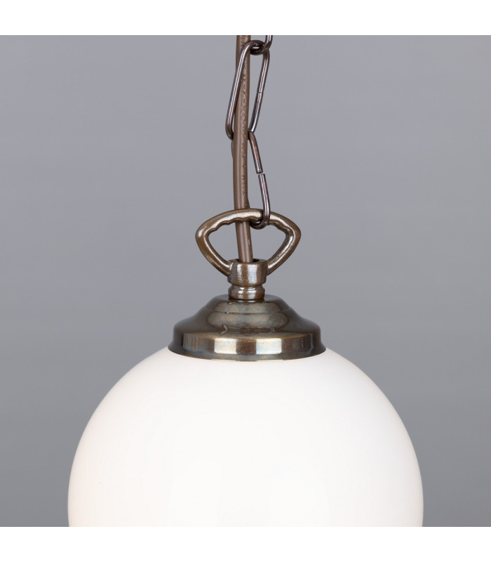 Yaounde 14cm Globe Pendant Antique Brass-3