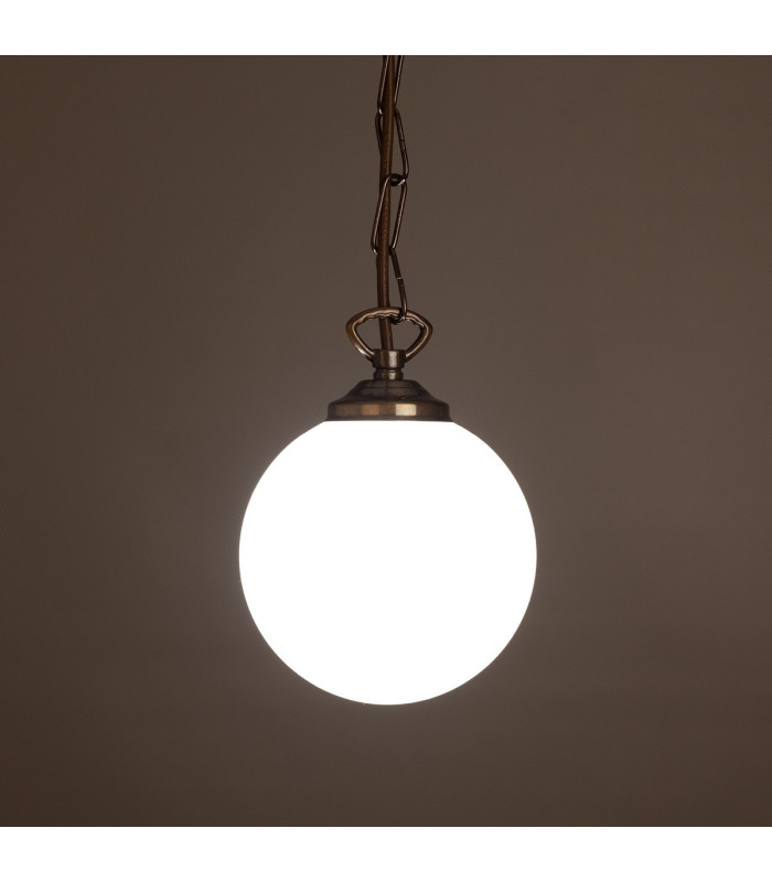 Yaounde 14cm Globe Pendant Antique Brass-4