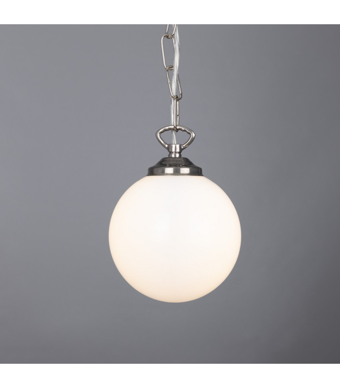 Yaounde 14cm Globe Pendant Antique Silver-1