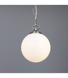Yaounde 14cm Globe Pendant Antique Silver-2