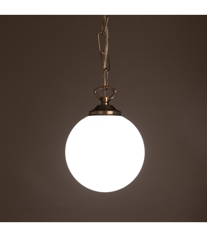 Yaounde 14cm Globe Pendant Antique Silver-4