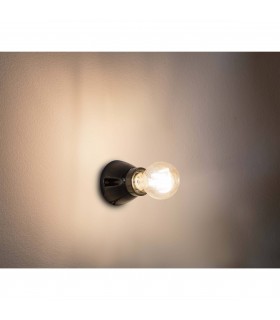 Globe Wall Lamp Black 1 Light E27 - 2