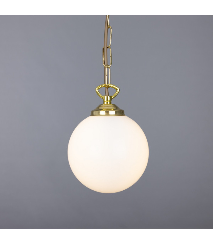 Yaounde 14cm Globe Pendant Polished Brass-1