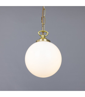 Yaounde 14cm Globe Pendant Polished Brass-2