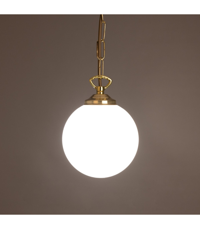 Yaounde 14cm Globe Pendant Polished Brass-4