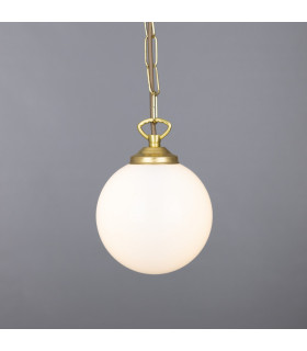 Yaounde 14cm Globe Pendant Satin Brass-1
