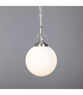 Yaounde 14cm Globe Pendant Satin Chrome-1
