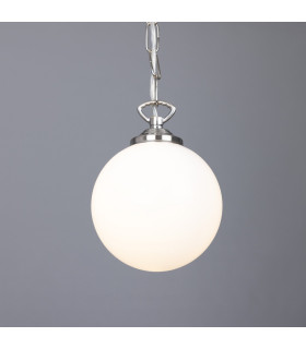 Yaounde 14cm Globe Pendant Satin Chrome-2