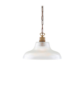 London 30cm Railway Dome Pendant Antique Brass-1