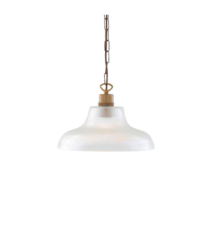 London 30cm Railway Dome Pendant Antique Brass-1