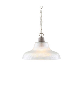 London 30cm Railway Dome Pendant Antique Silver-1
