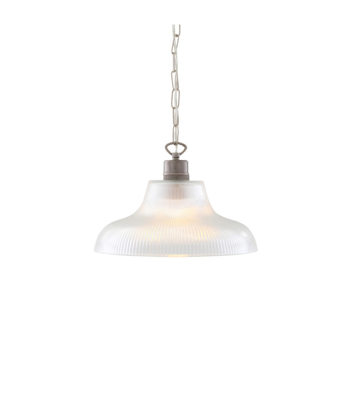 London 30cm Railway Dome Pendant Antique Silver-1