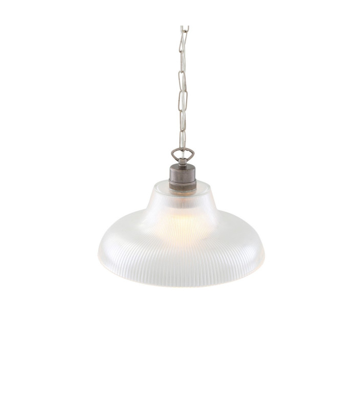 London 30cm Railway Dome Pendant Antique Silver-3