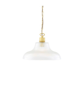 London 30cm Railway Dome Pendant Satin Brass-1