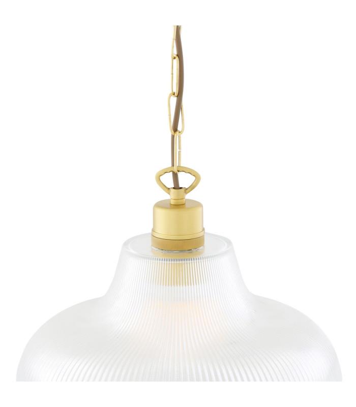 London 30cm Railway Dome Pendant Satin Brass-4
