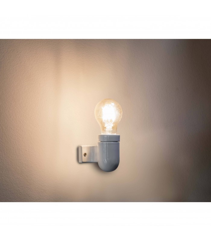 Globe Wall Lamp White 1 Light E27 - 2