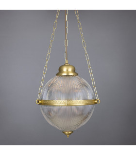 Blaenau Globe Pendant Satin Brass-1
