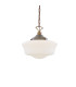 Schoolhouse Globe Pendant Antique Brass-2