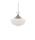 Schoolhouse Globe Pendant Antique Silver-1