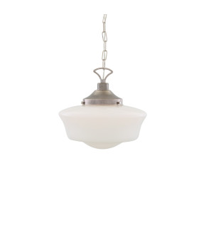 Schoolhouse Globe Pendant Antique Silver-1