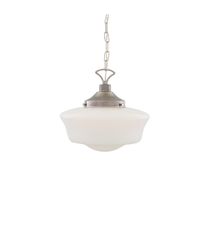 Schoolhouse Globe Pendant Antique Silver-1