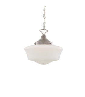 Schoolhouse Globe Pendant Antique Silver-2