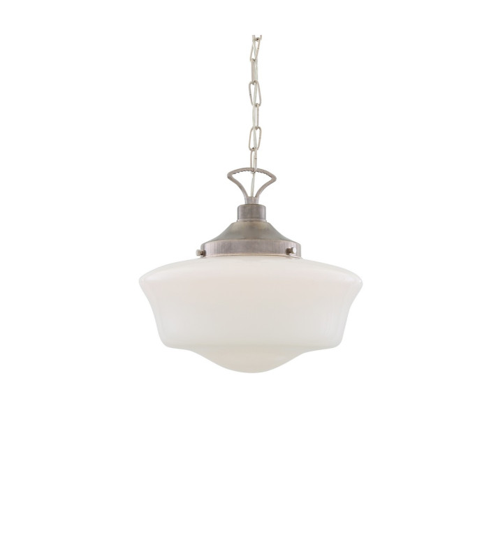 Schoolhouse Globe Pendant Antique Silver-2