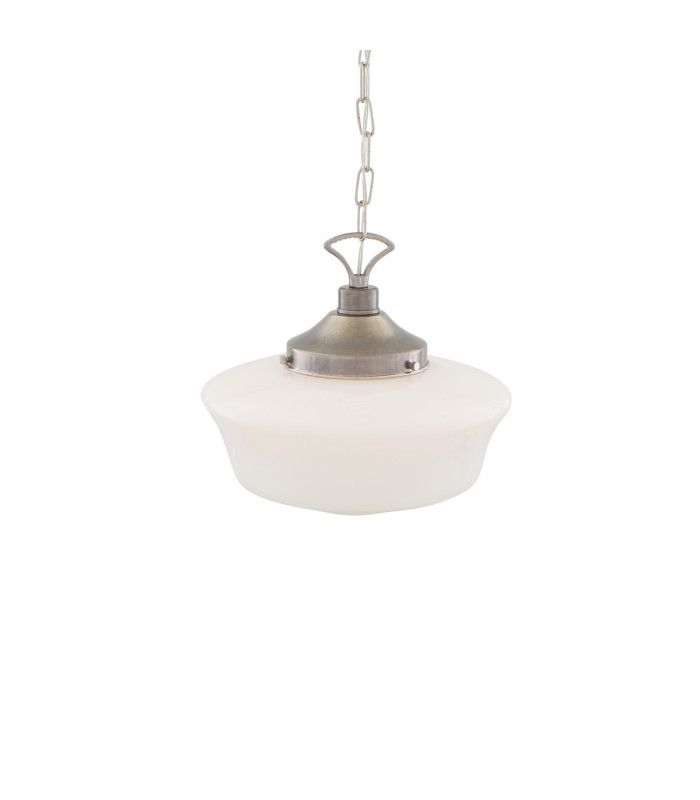 Schoolhouse Globe Pendant Antique Silver-3
