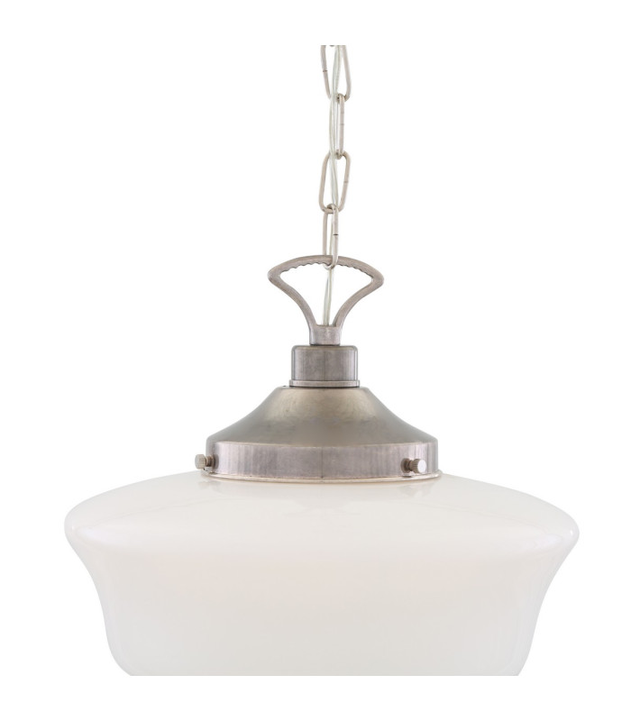 Schoolhouse Globe Pendant Antique Silver-4