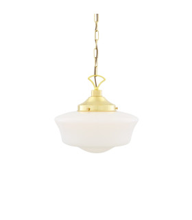 Schoolhouse Globe Pendant Polished Brass-1