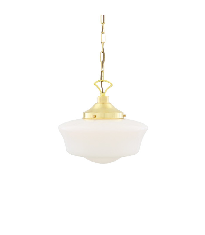 Schoolhouse Globe Pendant Polished Brass-1