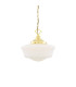 Schoolhouse Globe Pendant Polished Brass-2