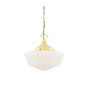 Schoolhouse Globe Pendant Polished Brass-2