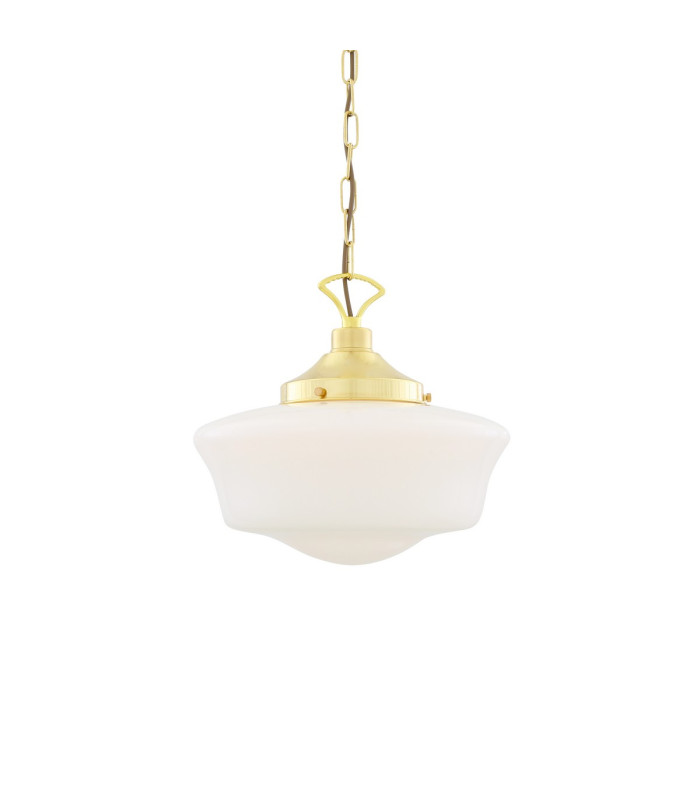 Schoolhouse Globe Pendant Polished Brass-2