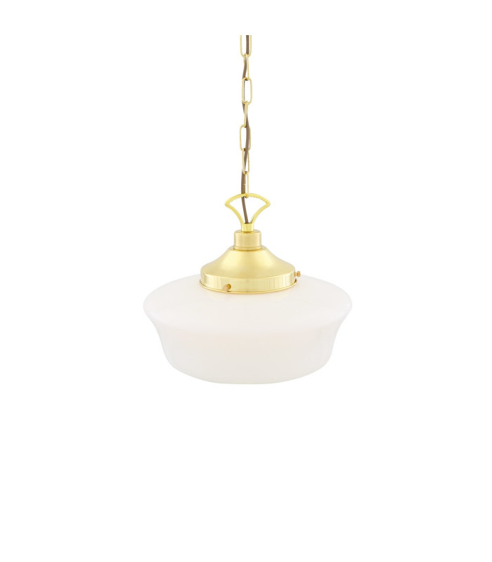 Schoolhouse Globe Pendant Polished Brass-3